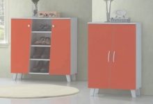 Red Shoe Cabinet