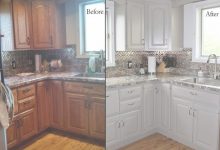 Oak Cabinets Refinished Before And After