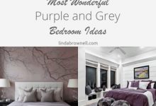 Bedroom In Purple And Grey