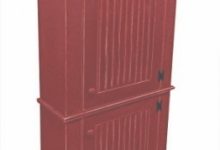 Red Kitchen Pantry Cabinet