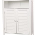 White Floor Storage Cabinet