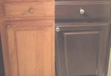 Cherry Stained Oak Cabinets