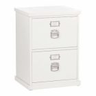 2 Drawer White File Cabinet