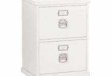 2 Drawer White File Cabinet