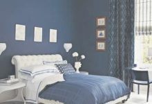 Dark Blue And White Bedroom