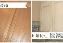 How To Paint Oak Cabinets Antique White