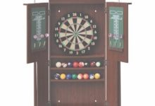 Dart Board Pool Cue Cabinet