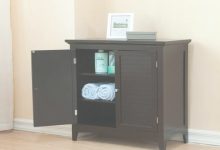 Espresso Bathroom Floor Cabinet