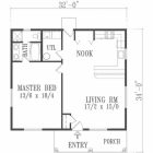 1 Bedroom 1 Bath Floor Plans