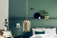 Green Feature Wall Bedroom