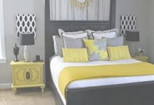 Grey Yellow White Black Bedroom