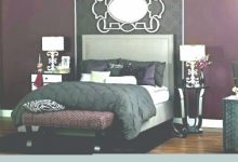 Grey And Burgundy Bedroom