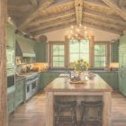Rustic Green Kitchen Cabinets