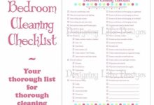 Bedroom Cleaning Checklist Template