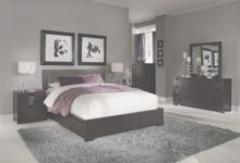 Purple Bedroom With Black Furniture