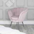 Dusky Pink Bedroom Chair