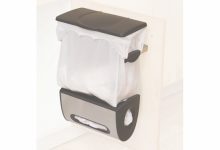 Simplehuman Cabinet Mount Trash Can And Grocery Bag Holder