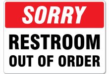 Bathroom Out Of Order Sign