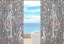Music Note Bedroom Curtains