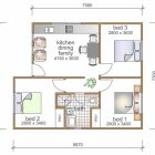 Granny Flat Floor Plans 3 Bedroom