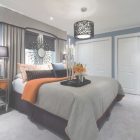 Blue Gray Orange Bedroom