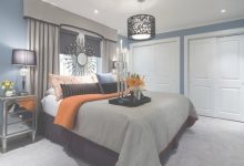 Blue Gray Orange Bedroom