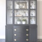 Black China Cabinet Hutch