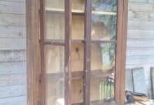 Vintage Glass Door Cabinet