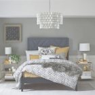 Gray And Navy Bedroom