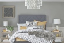 Gray And Navy Bedroom